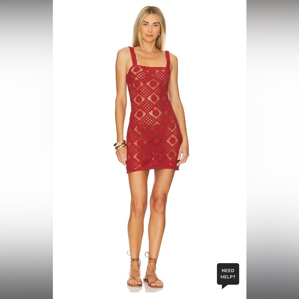 House of Harlow 1960 X Revolve Sylvie Mini Dress in Rust Brown